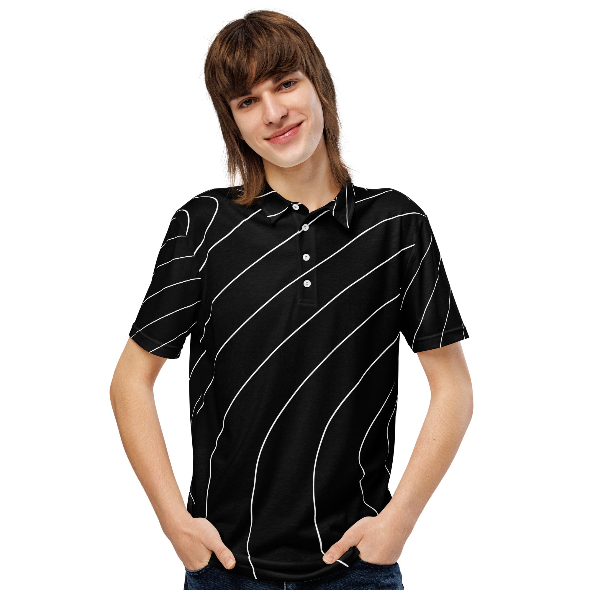 Men’s Slim Abstract 87 Fit Polo Shirt - ClotheNest