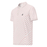 Men’s Slim Fit Polo Pink and White Striped - ClotheNest