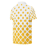 Men’s Slim Fit Polo Shirt White & Yellow - ClotheNest
