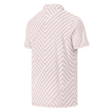Men’s Slim Fit Polo Pink and White Striped - ClotheNest