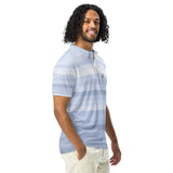 Men’s Slim Fit Polo Blue Striped - ClotheNest