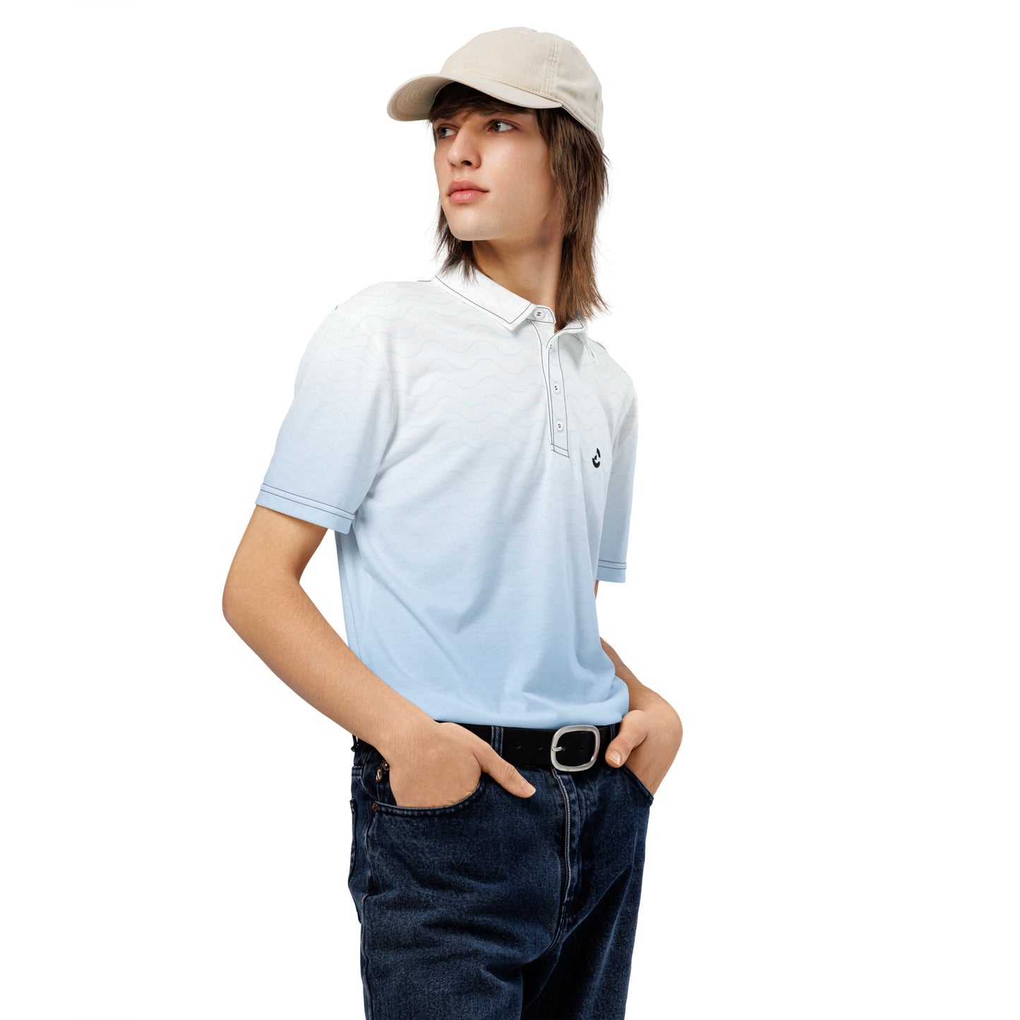 Men’s Slim Fit Gradient 3 Polo Shirt - ClotheNest