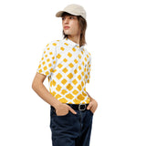 Men’s Slim Fit Polo Shirt White & Yellow - ClotheNest