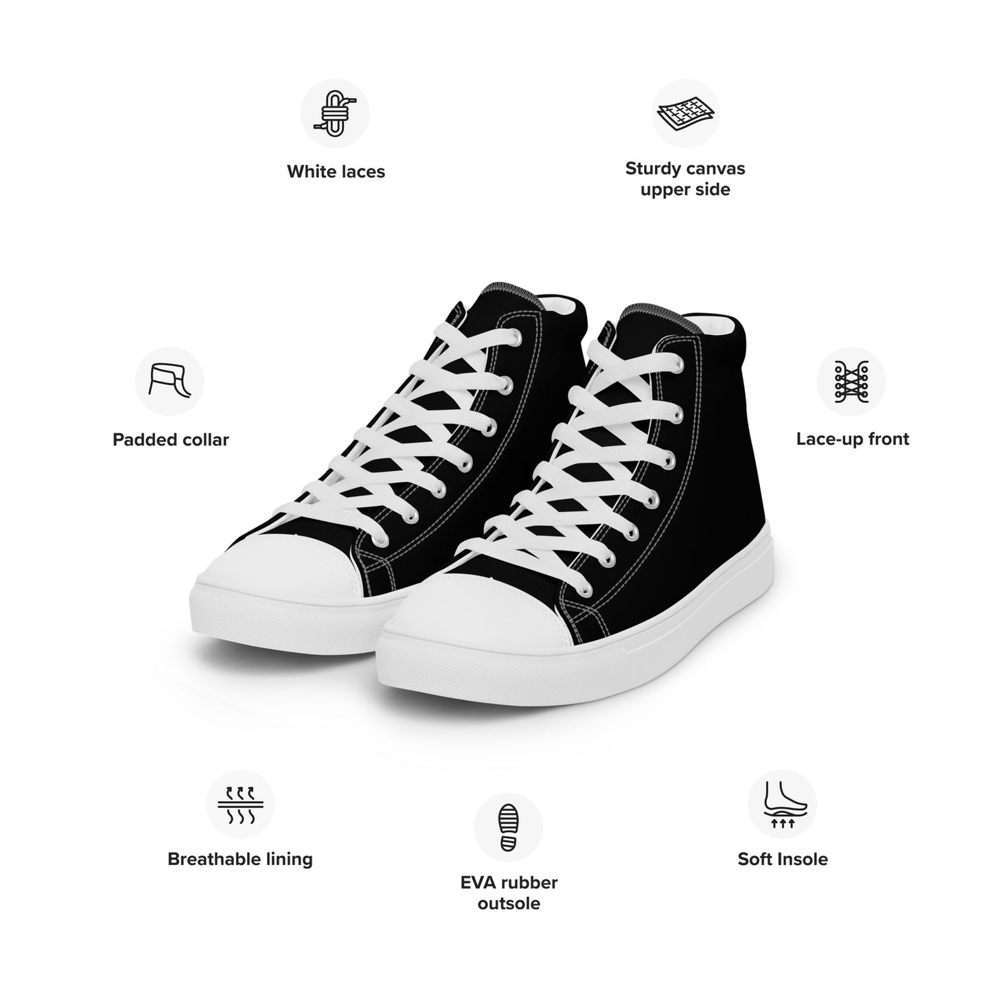 Women's Urban Monochrome Canvas Shoes - ClotheNest